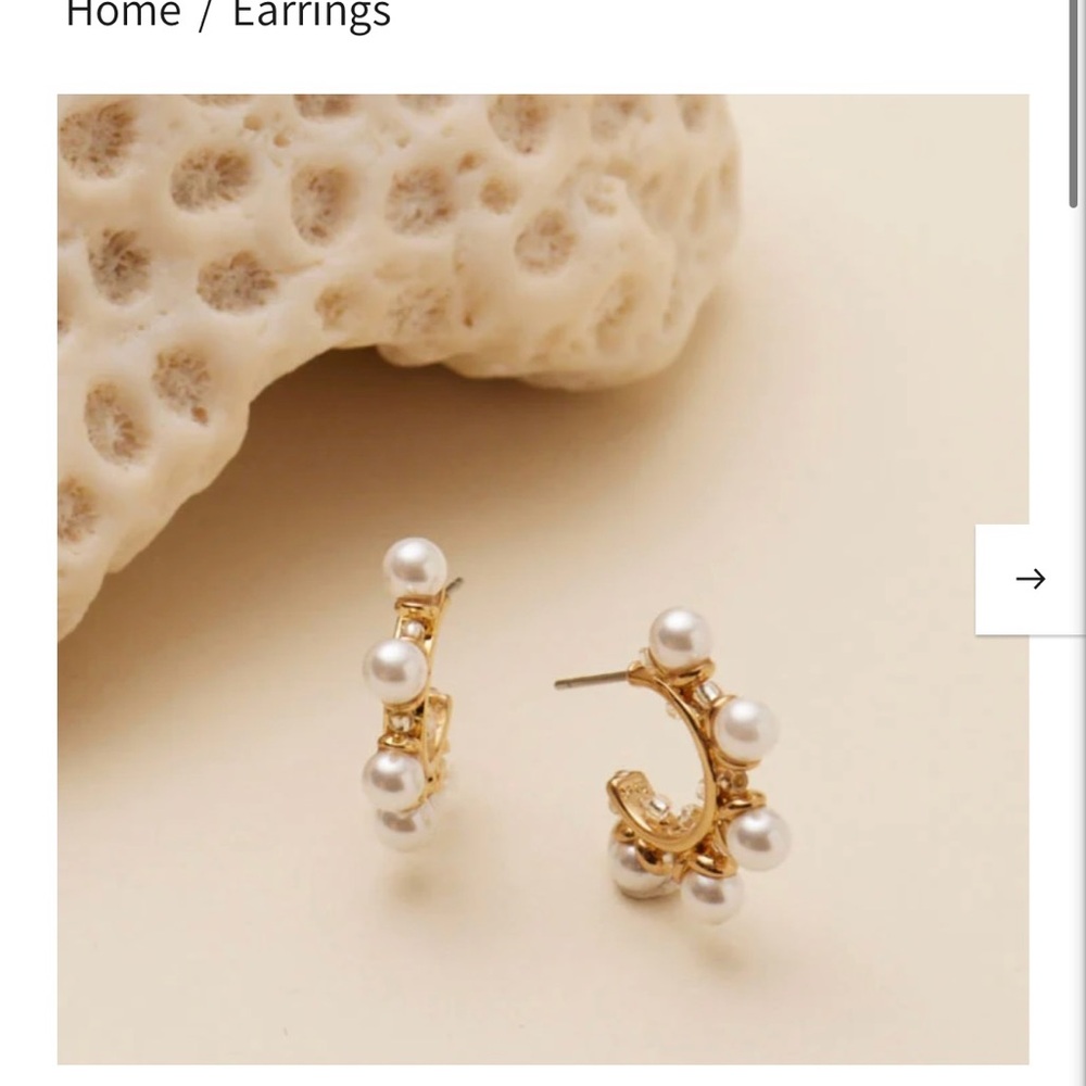 Mignonne Gavigan Gold and Pearl Earrings